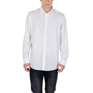 Armani Exchange Cream Elastane Dress Men's Shirt